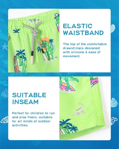 Image of SURF CUZ Boys Swim Trunks Toddler Swim Shorts UPF 50+ Bathing Suit for Boy Swimsuit Quick Dry Mesh Beach Boardshorts Swimwear