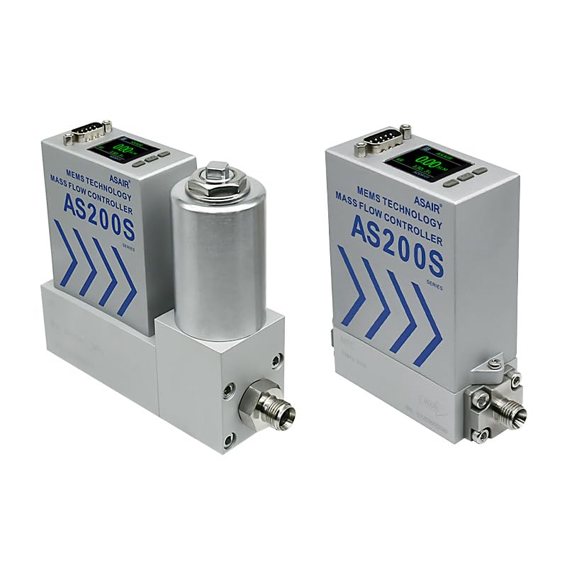 Aluminum Alloy high-Precision 100ml-300L LCD Display Gas Mass Flow Controller air Gas flowmeter AS200SC