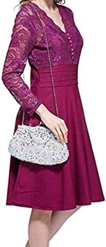 Gets Noble Beaded Sequin Flower Evening Purse Large Clutch Bag Handbag for Women