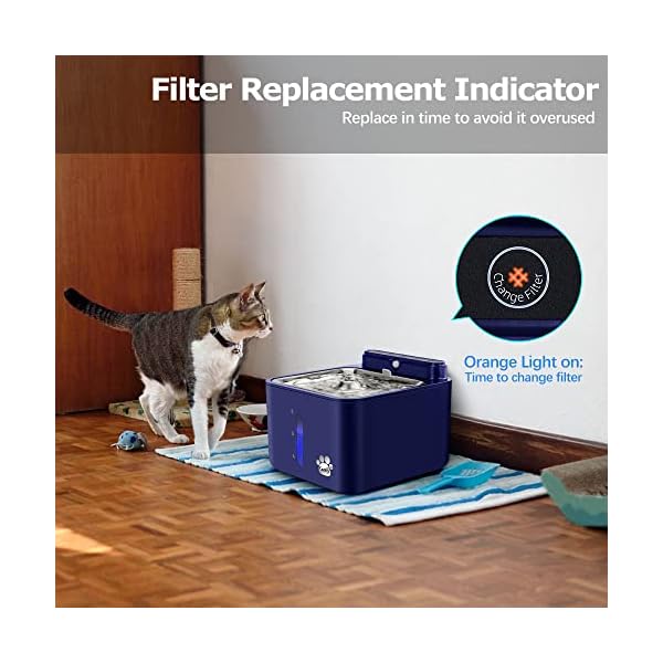 Wireless-Rechargeable-Battery-Operated-Cat-Water-Fountain-Kastty-108oz32L-Larger-Quiet-Automatic-Cat-Fountain-with-Smart-3-Flow-ModesFoodgrade-304-Stainless-Steel-Dish-for-Pets-Inside-or-Outdoor Multi Functional Pet Water Fountain