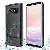 Transy Samsung Galaxy Note 8 Waterproof case,IP68 Certified Full-Body Protective Underwater Cover with Built-in Screen Protector Design for Galaxy Note 8 (Black)