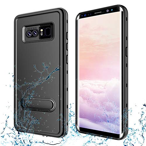 Transy Samsung Galaxy Note 8 Waterproof case Full-Body Protective Underwater Cover with Built-in Screen Protector Design for Galaxy Note 8 (Black)