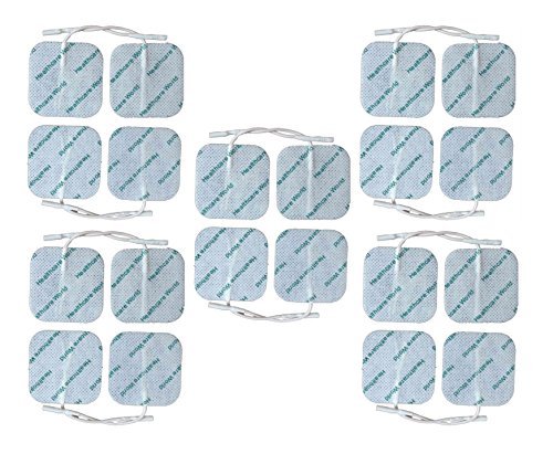 TENS Électrodes set de 20 électrodes auto-adhésives réutilisables de haute qualité 5cm x 5cm par Healthcare World Cover