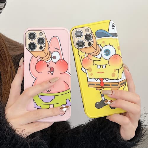 Yeniu Compatible With Iphone 13 Pro Max Phone Case,Kawaii Cute Cartoon 3D Stereo Pattern Phone Case.quality Tpu Yellow Spongebob 11-1 0 #TOP4