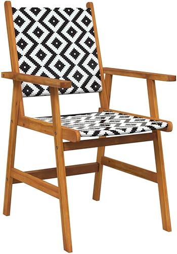 Miniatura 4 de Patio Chairs 8 pcs Solid Acacia Wood Outdoor Patio Chair Lawn Sillas para Comedor Kitchen Table Chairs for Study Picnic Living Room Terrace