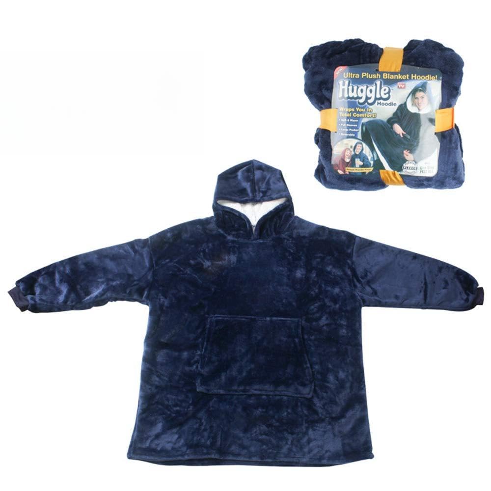 Couverture à capuche paresseux bleu : la solution contre les pièces froides et les frissons