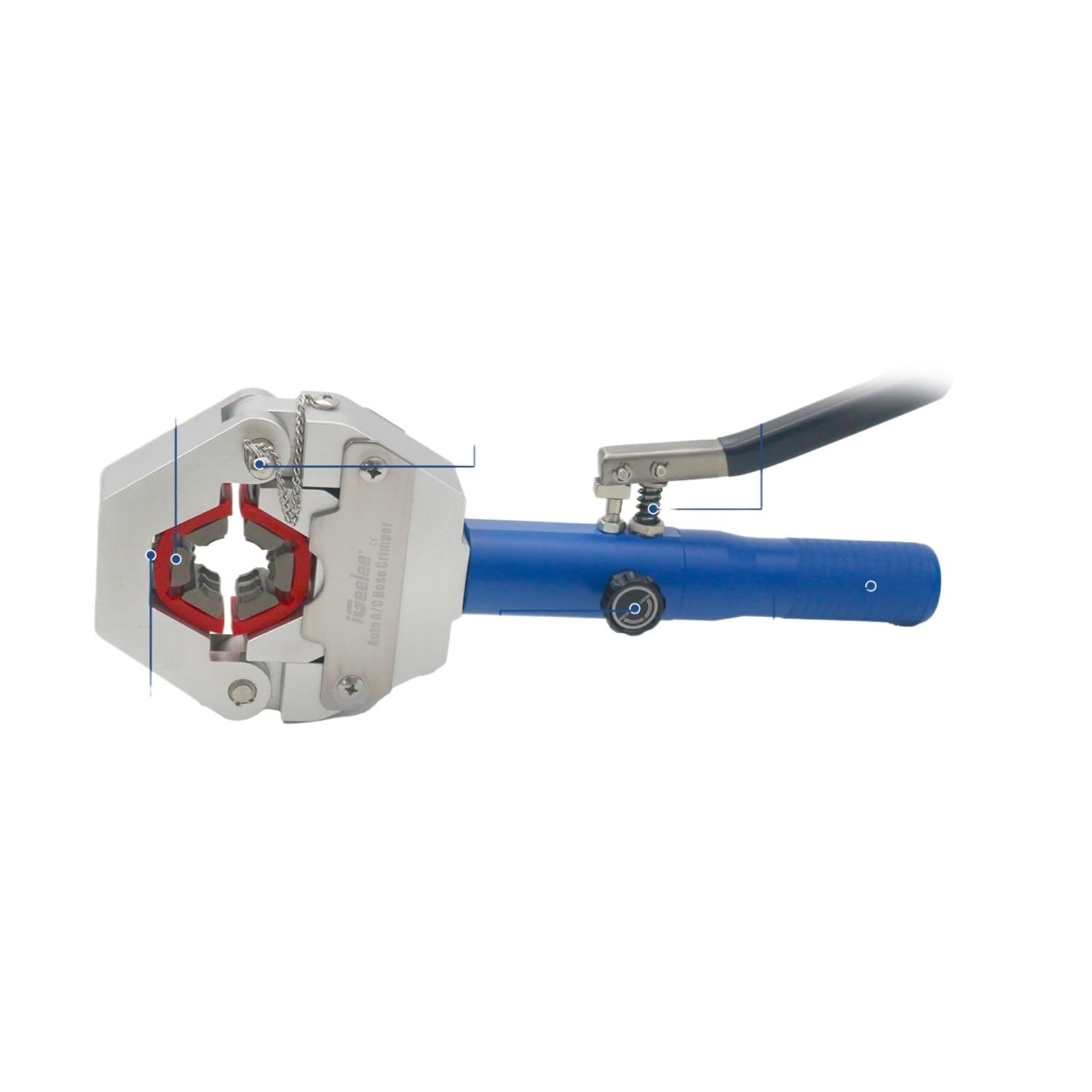 Zaciskarka Hydrauliczna, Narzędzie do zaciskania węży hydraulicznych IG-71500 Narzędzie do zaciskania węży AC do końcówek z żłobieniami i koralikami