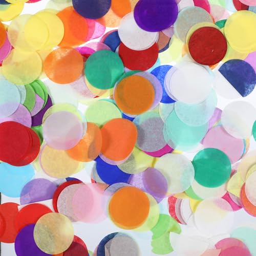 10000 Pieces Round Tissue Paper Confetti, Multicolor Table Confetti for Party Decorations, Balloons, Arts Crafts, DIY, Wedding, Birthday, Festival