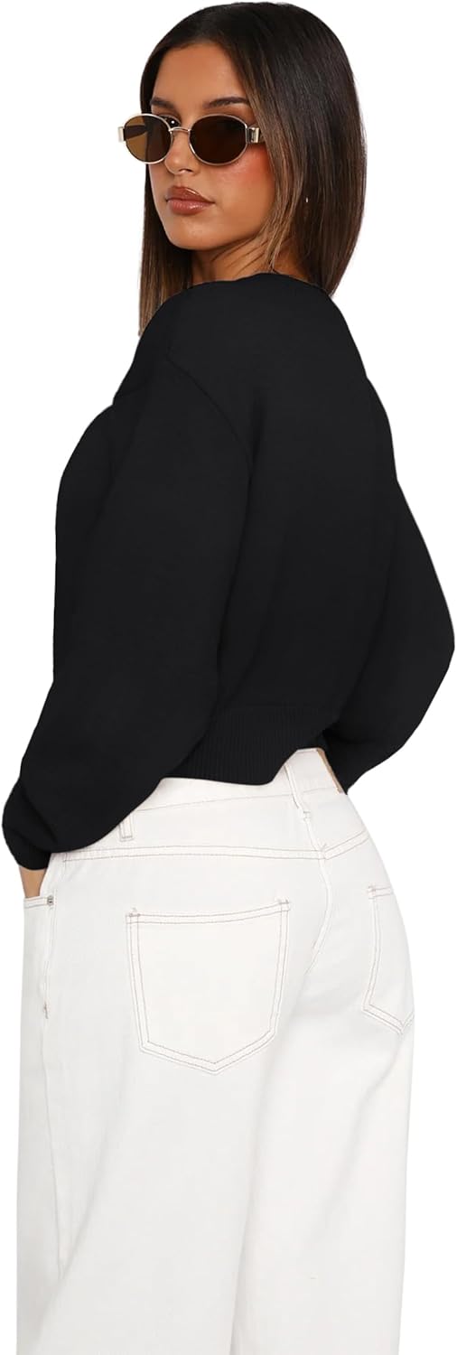 IWD Womens Cropped Cardigan Sweaters Knit Lightweight Crop Sweater Fall Outfits Trendy Open Front Clothes 2025 - Image 6