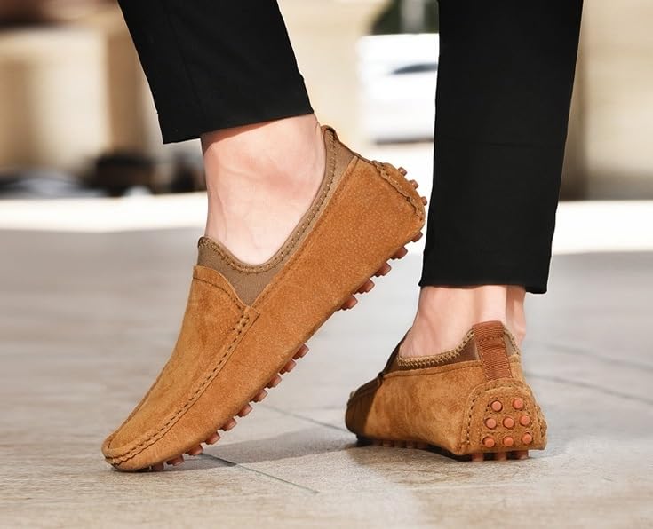 Men's Slip-on Loafers Shoes Flat-Soled Casual Shoes Versatile Comfortable Breathable Outdoor Sports Rubber Shoes for Men4