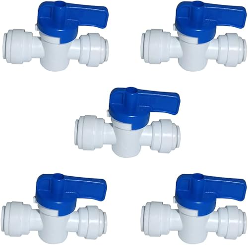 Miniatura 2 de Conector rápido de grado alimenticio, conexión de tubo a presión, válvula de bola de cierre de tubo igual de diámetro exterior de 516 pulgadas para