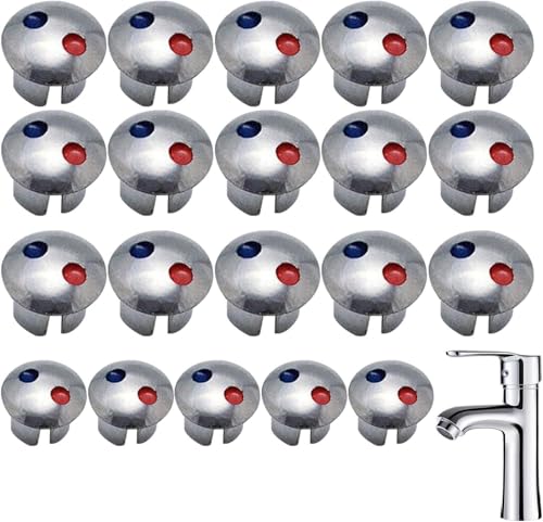 Ganpub 20 Pcs Faucet Replacement Part| Faucet Handle Index Buttons Faucets Replacement Part,Hot Cold Water Markers thumb #4