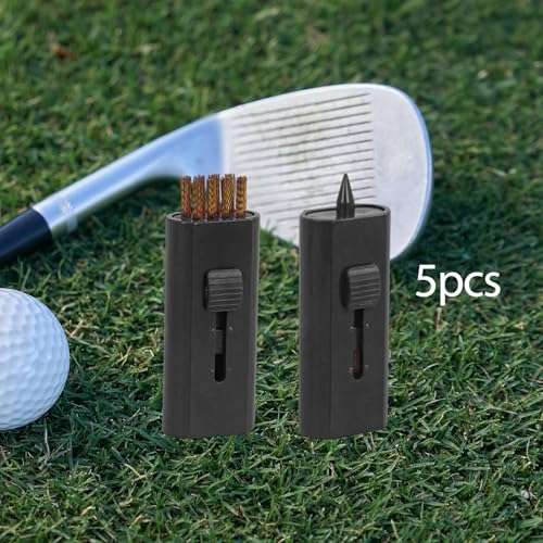 Cepillo de golf retráctil doble cara juego de 5 piezas de limpieza portátil 5
