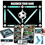 Alfombra Entrenamiento Futbol con App – Kit Completo con App para Todas Las Edades, Medias Antideslizantes, Bolsa de Transporte y Caja para Regalo