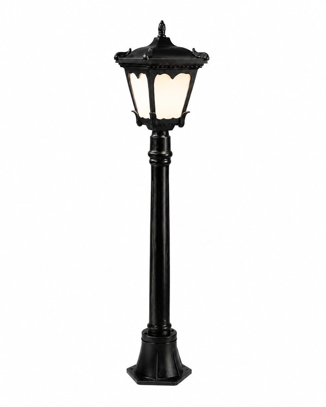 kione Plus IndustriesOutdoor Garden Lamp Post Light | B22 Holder | Decorative Lawn & Pathway Light | Black Finish | Decorative Garden Pole Light | Outdoor Lawn Pathway Lamp | Waterproof Black-image-5