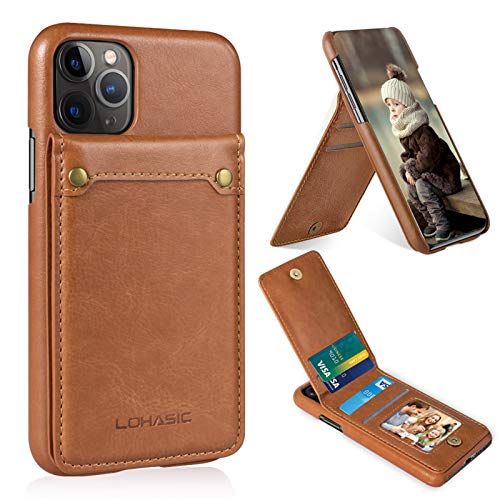 LOHASIC for iPhone 11 Pro Max Wallet Case with 4 Card Holders, PU Leather & Magnetic Closure, Flip Phone Cover with Stand Cases Compatible with iPhone 11 Pro Max(2019) 6.5