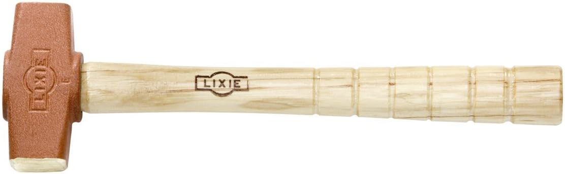 LIXIEEF - 38 Oz. Square Nose Fiberglass Handle Bronze Hammer with 1-1/4" Square Faces