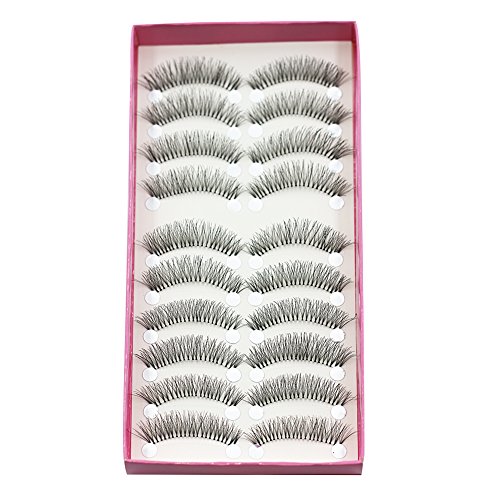 Preisvergleich Produktbild Bluelans® 10 Paar Starke Lange Künstliche Falsche Wimpern Weiche Eyelasches Wimpernverlängerung Party Make-up
