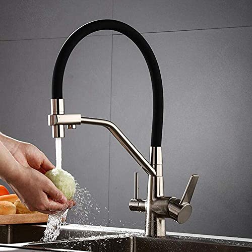 Robinet purification robinet d'évier de cuisine 3 voies nickel - 4