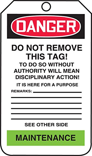 Étiquettes Danger Do Not Operate indéchirables et imperméables pour consignation - 2