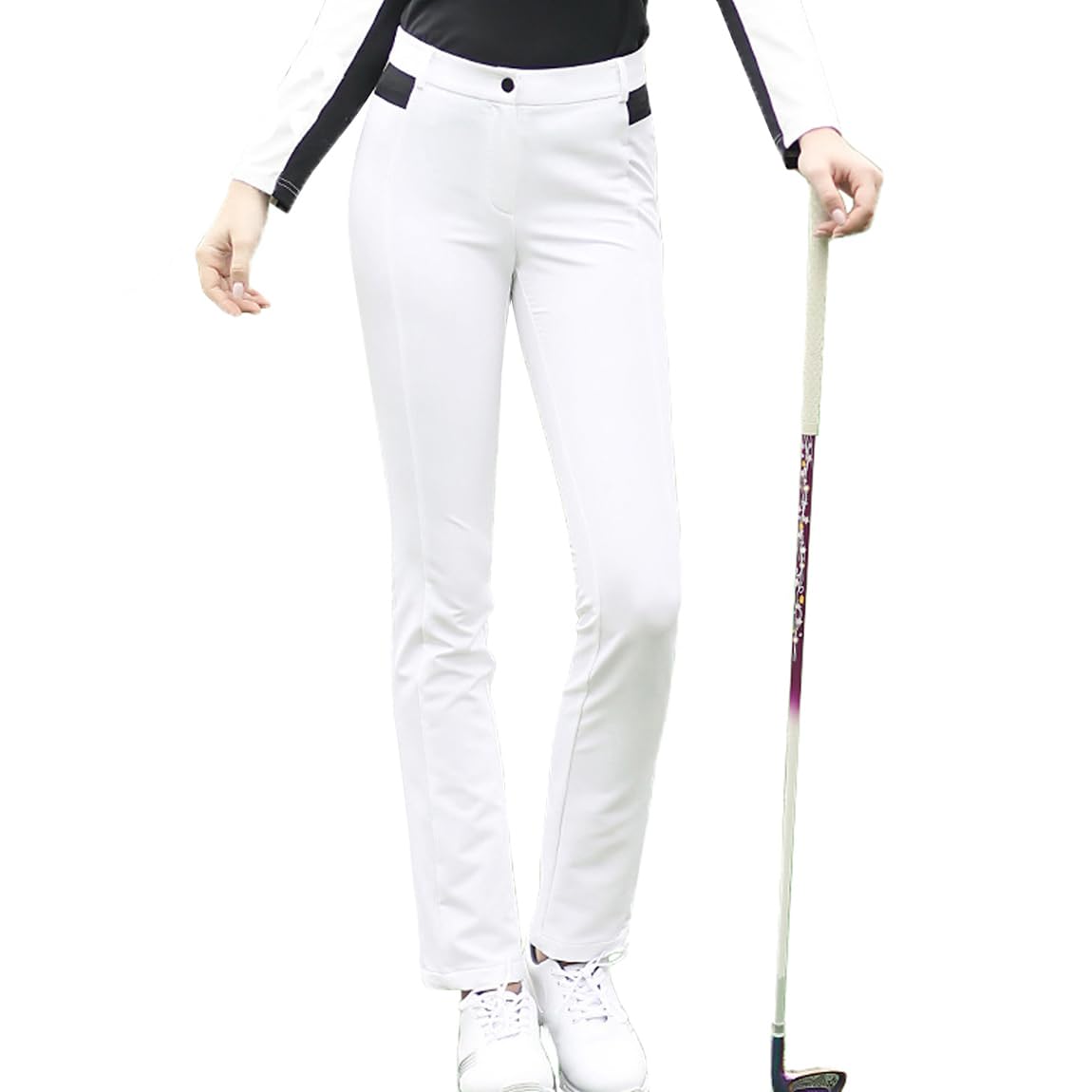 Pantalones De Golf para Mujer Otoño Invierno Alta Elasticidad Forro Polar Fino Térmico Ropa De Tenis para Mujer