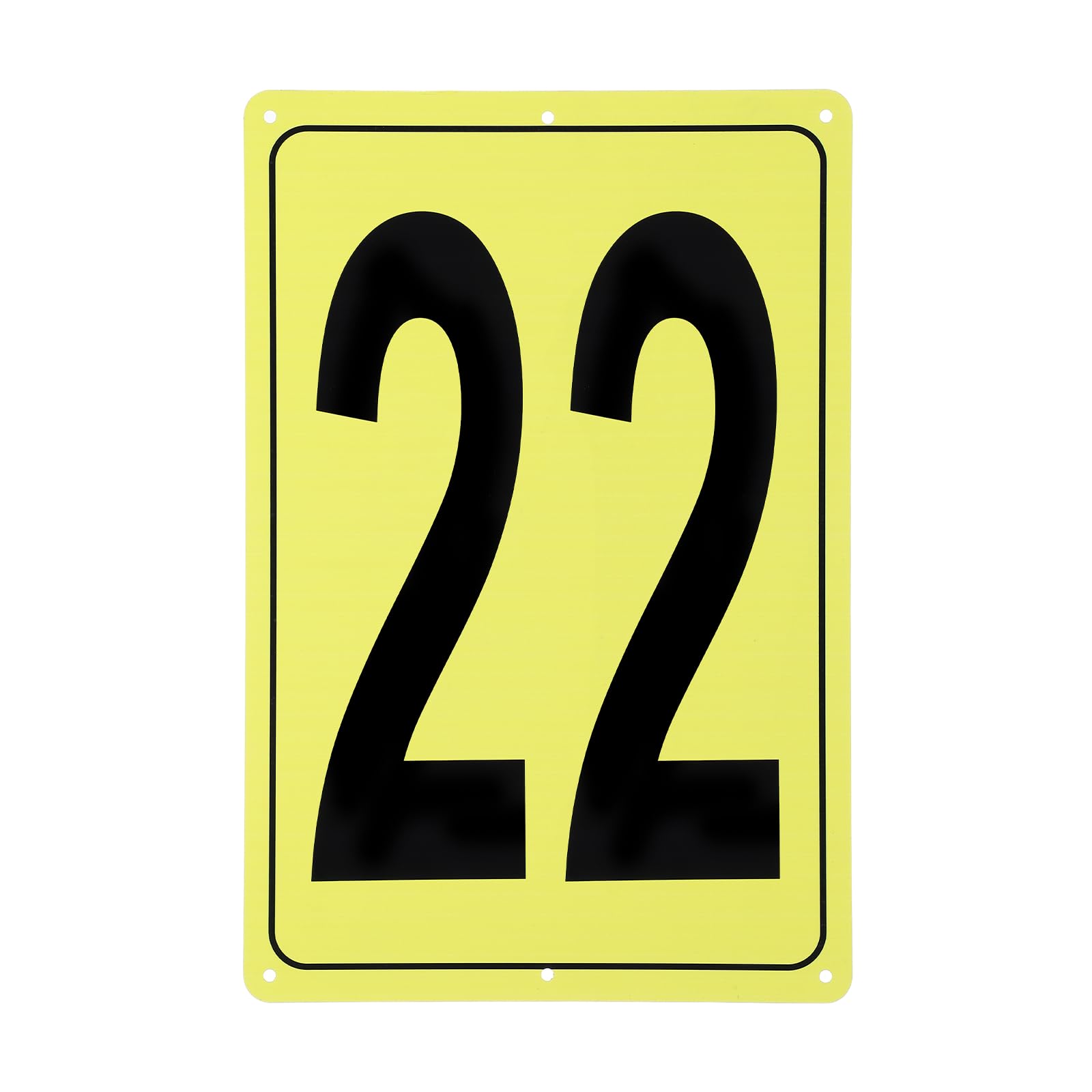 Placa de aluminio número 22 PATIKIL rectangular de 12x8 pulgadas color amarillo 7