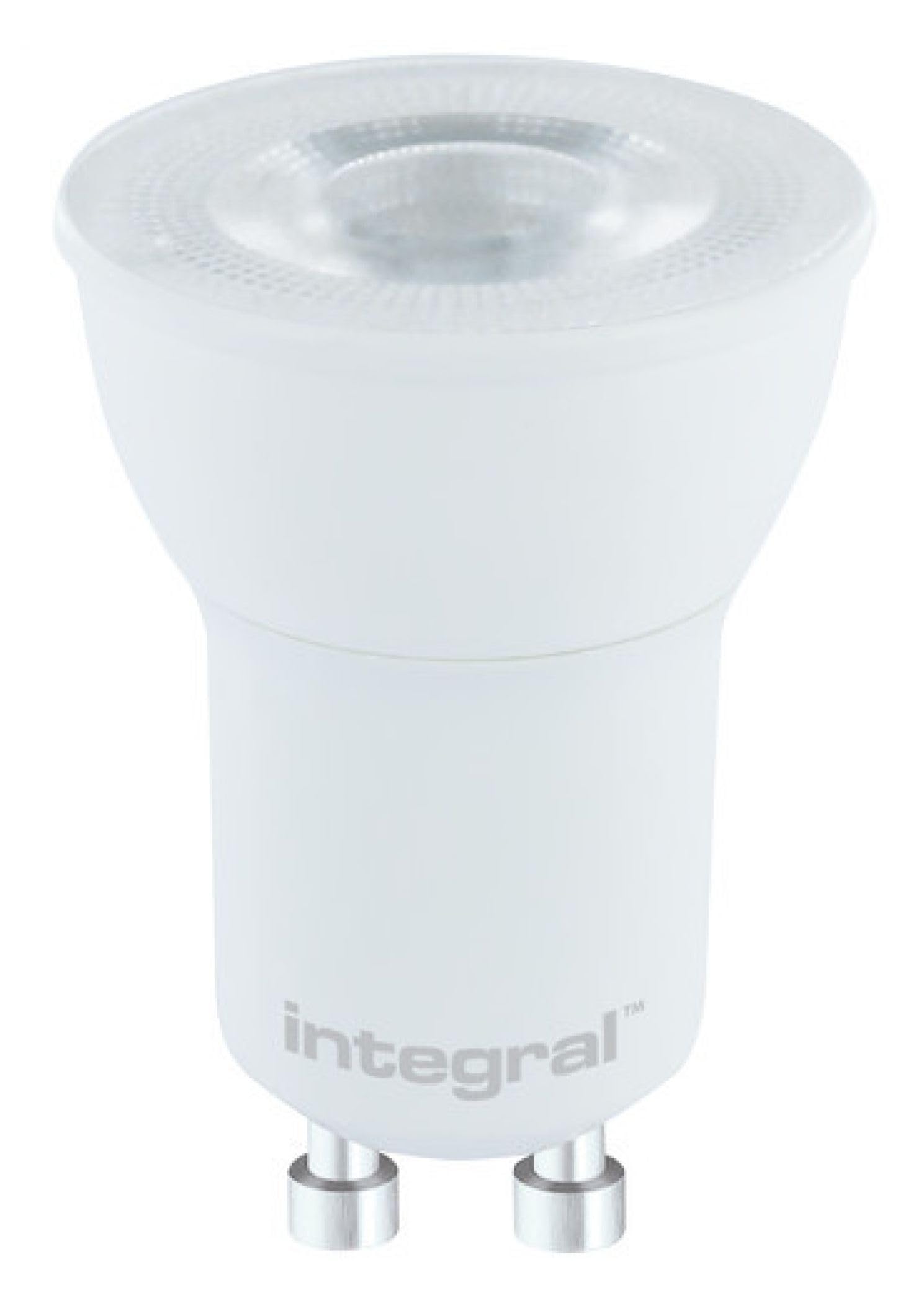 Integral LED 55-55-08 3.4w GU10 LED Light Bulb =40w MR11 35mm Sized GU10 Spot Bulb 2700K, Matt White