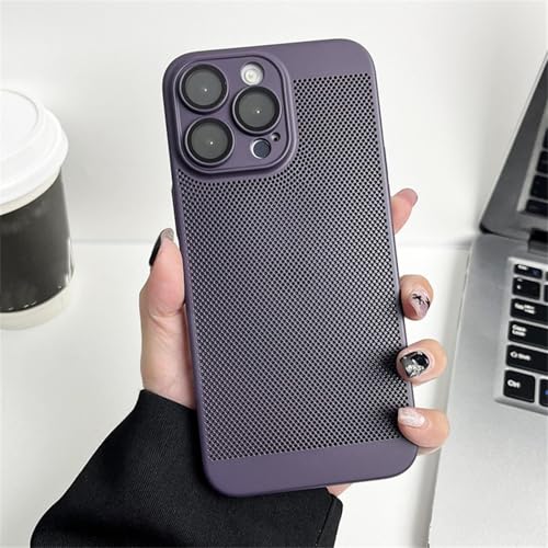 Coque métallique iPhone 14 Pro refroidissante mate violet