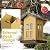iBorn Bird Feeder House, Metal Bird Feeders for Outdoors Hanging,Double-Sided Metal Hanger & Weatherproof, Easy to Clean & Refill, 1.5 Lbs Capacity, Muted Yellow