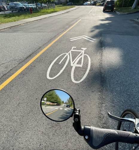 image for Hafny NEW Bar End E-Bike Mirror, Large Surface Handlebar Bike Mirror, 