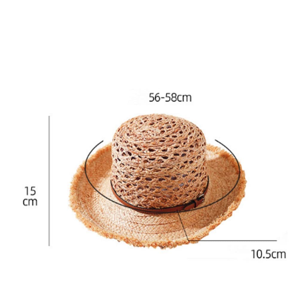 Sombrero de Paja para Mujer Sombrero de Paja Verano for Mujer Copa Redondo Verano, para la Playa