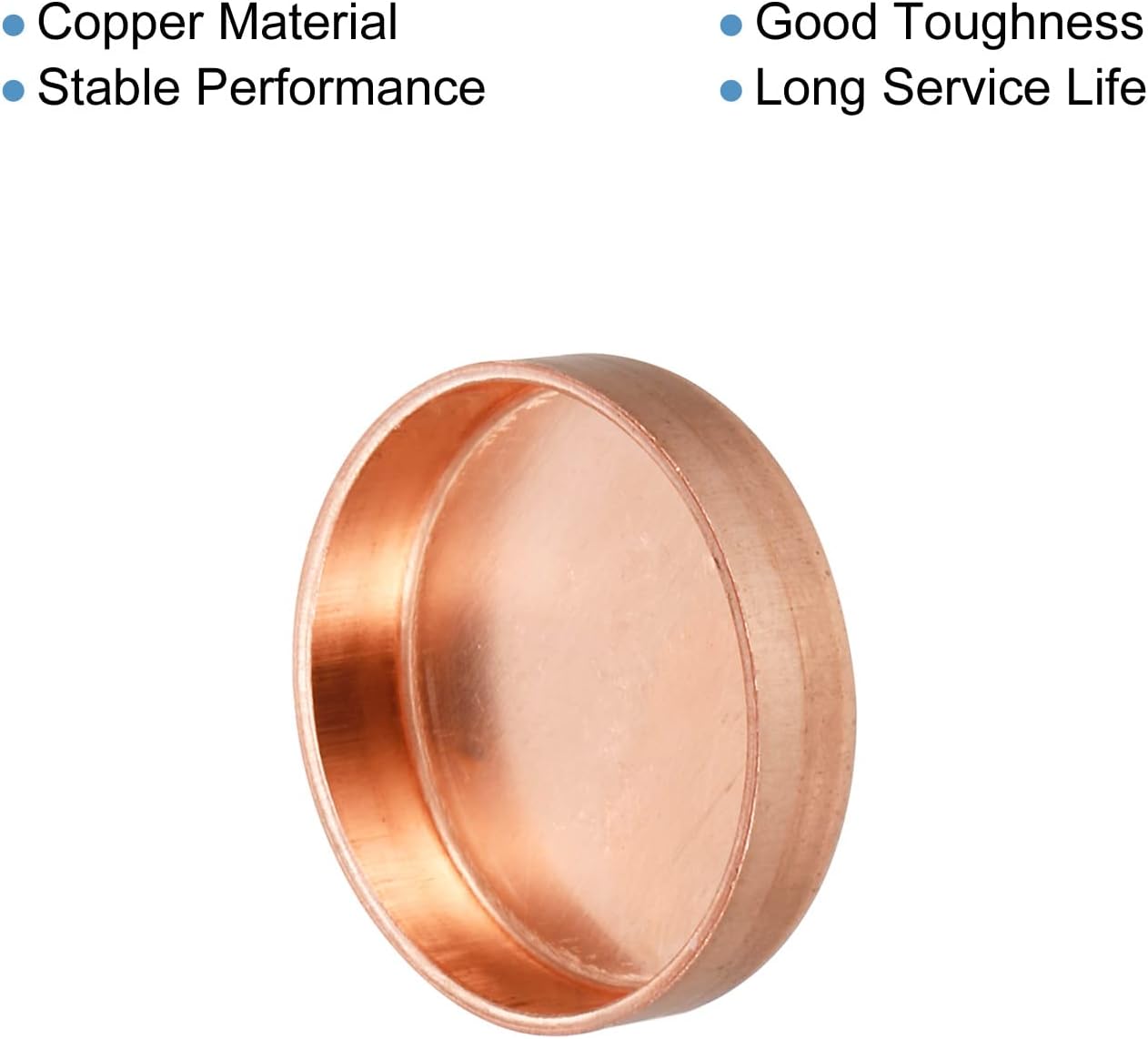 MECCANIXITY Copper End Cap Pipe Fitting Sweat Plug Connection 25.4mm(1") ID for HVAC, Air Conditioning Refrigeration System, Pack of 4