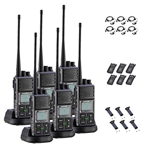 ๐ฅ Hot Deals Sanzuco Long Range Rechargeable Two-Way Radio with Headset, Handheld Reprogrammable Walkie Talkie with Announcement Function, 3000mAh Li-Battery, Dock Charger Included (Black, 6 Pack) ๐ฅ Hot Deals Sanzuco Long Range Rechargeable Two-Way Radio with Headset, Handheld Reprogrammable Walkie Talkie with Announcement Function, 3000mAh Li-Battery, Dock Charger Included (Black, 6 Pack)