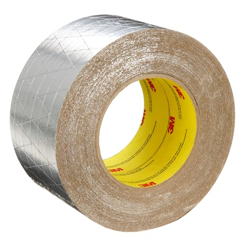 Image of 3M Venture Tape FSK Facing Tape 1525CW, 2.83 in x 50 Yd, 16 Rolls per case | Pressure Sensitive, Cold Weather Adhesion, Foil, Scrim, Kraft, UL723 Classified