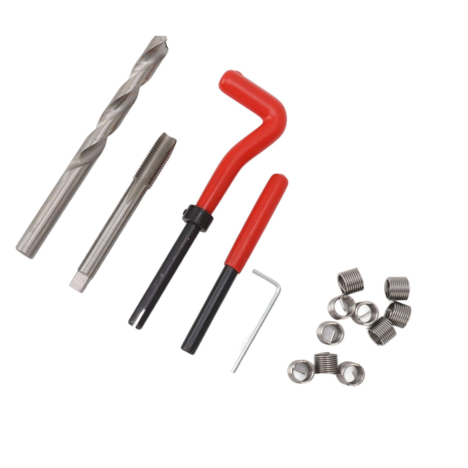 Tgoon M10 x1 . 25 Thread Repair Kit , Thread Repair Tool Kit Bent Handle Easy To Use Carbon Steel M10 x1 . 25 Uniform Force High Hardness for Home