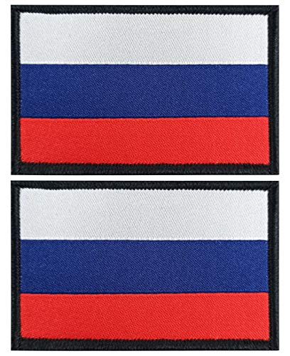 QQSD 2 Pack Rusland Vlag Patch Russische Patches Tactische Trots Vlag Patch voor Rugzak Hoed Patch Team Militaire Patches