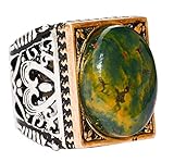 Falcon Jewelry Genuine Natural Bloodstone Ring 925 Sterling Silver Mens Ring Unique Ring, Gemstone, Bloodstone