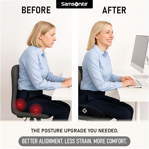 Image of Samsonite SA5453 Soft Ergonomic Cushion /Black Seat 100% Pure Memory Foam