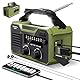27000mAh Kurbelradio Notfall, NotfallradioSolar Kurbel FM/AM Mit Bluetooth 5.3, Emergency Radio SOS-Alarm&Kompass&Taschenlampe, Survival Radio für Outdoor Vorbereitung auf Naturkatastrophen (Grün)