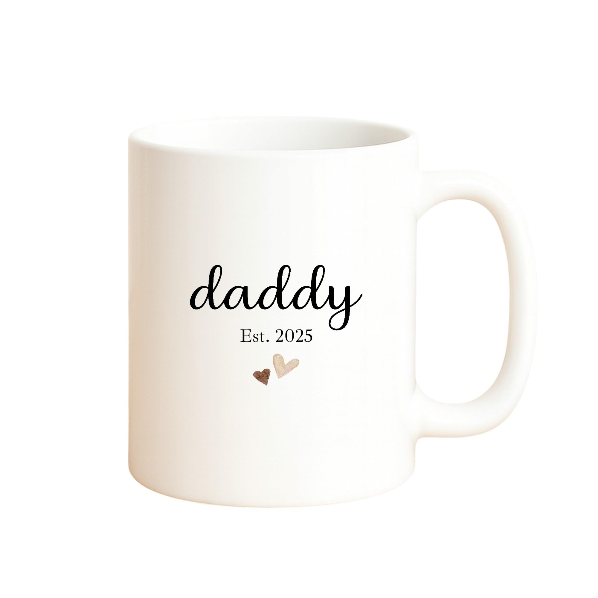 allaboutthebump Personalised Mummy & Daddy Est. Year Ceramic Mug Set – Custom New Parents Gift, Pregnancy Announcement, Baby Shower, Mother’s Day & Father’s Day Keepsake (White Mug: Daddy)