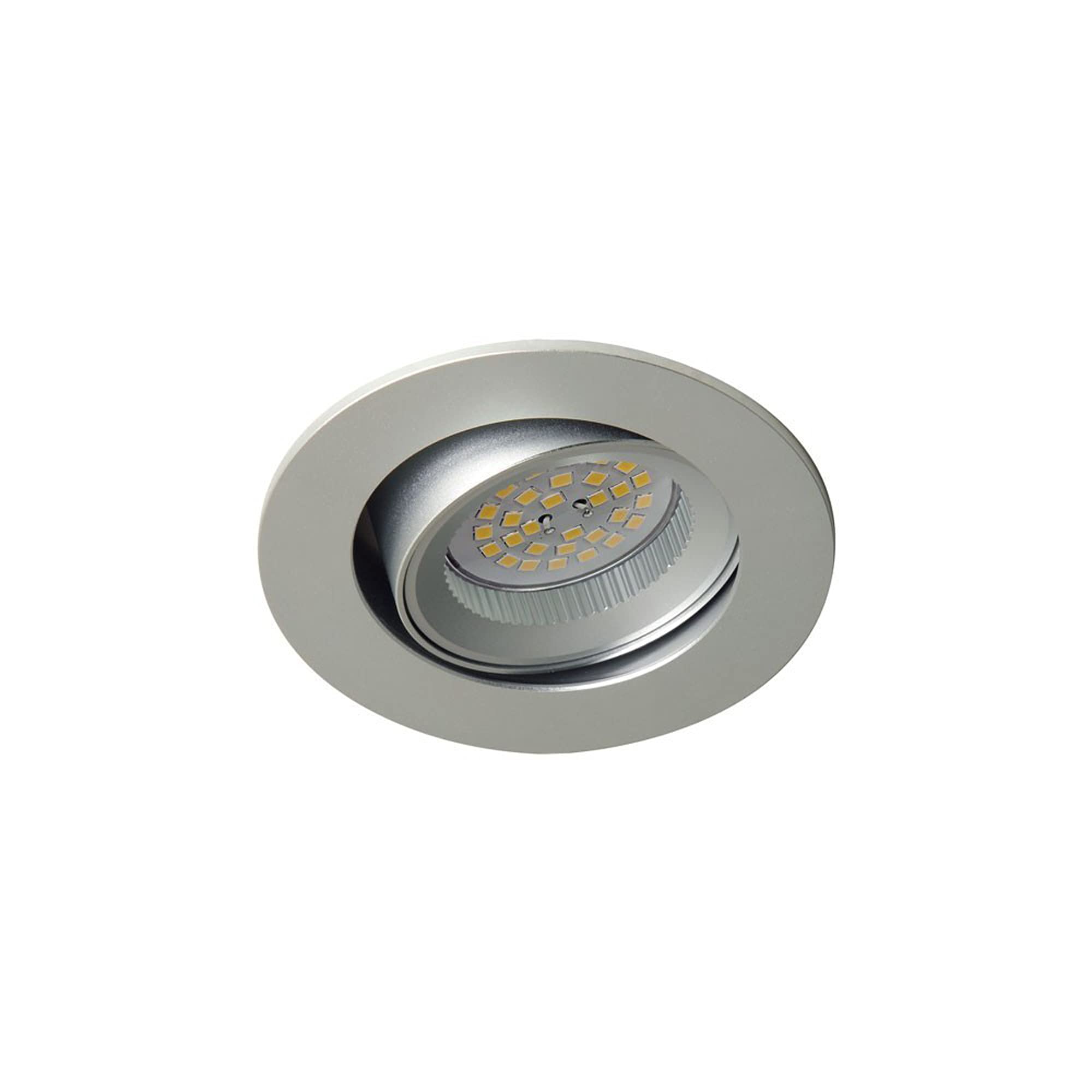 Wonderlamp W-E000035 Basic Basic Recessed Spotlight, 89 mm, Tilting Aluminium Colour
