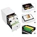 Homfa Mueble Archivador Móvil Armario Archivador Oficina Cajonera con Cerradura 3 Cajones...