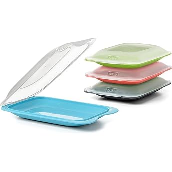 TATAY Food Storage Containers Set of 4 Food Storage Boxes for Fridge | Food Storage Container, 12 x 3.1 x 18 cm, BPA-Free, Se