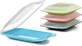 TATAY Cold Meat Containers for Fridge | Set of 4 Mini | Fridge Storage | Removable Lid, Stackable | Microwave, Freezer and Dishwasher Safe | BPA-Free, 12 x 3.1 x 18 cm, Assorted Colours