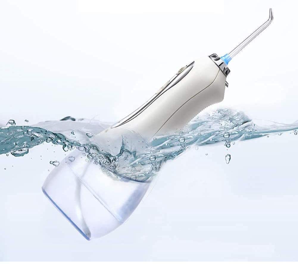 Flosser flosser Cordless USB Ricaricabile Irrigatore Orale Portatile per Viaggi e casa □ Cordless Avanzato, Bianco
