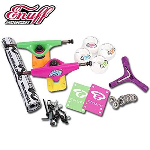 ENUFF Skateboard Achsen, Rollen, Kugellager, Griptape, Schrauben Zubehör Set Dicso