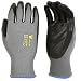 G & F 15196L Seamless Nylon Knit Nitrile Coated Work Gloves, Garden Gloves, Black, Large, 6 Pair Pack