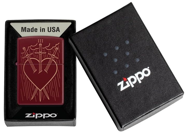 Encendedor Zippo Personalizado Three of Swords miniatura 5