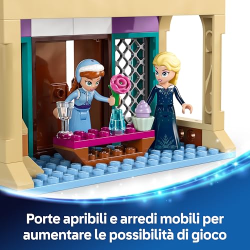 | Disney Frozen Castello di Ghiaccio di Arendelle, Giocattolo con Mini Bamboline di Anna e Elsa e le Figure di Olaf e del Pinguino, Regalo per Bambine da 5 Anni in su 43265 - Lego - Immagine 2