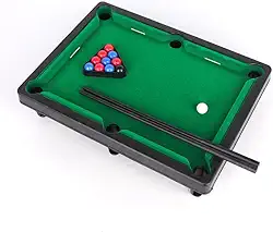 Mini mesa de sinuca, mesa de sinuca, mesa de mesa, jogo de sinuca com 2 bastões, 11 bolas para jogos de alívio de estresse